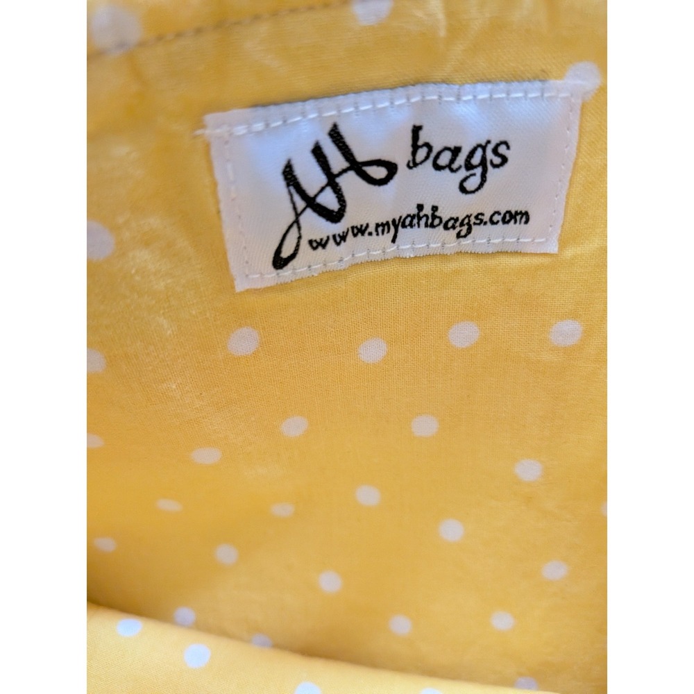 Myah Bags Handmade Dr Seuss Tote Cat in the Hat Grinch Polka Dot Lining - Picture 3 of 6